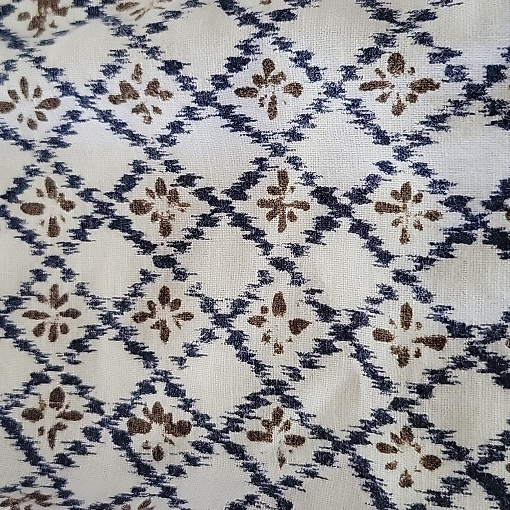 LOFT Linen Blend Geo Circle Skirt S Coastal Preppy Above Knee Pockets - Picture 6 of 11